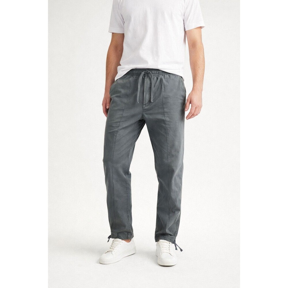 Abercrombie & Fitch Gray Drawstring Pants Mens M 100% Cotton Casual Utility